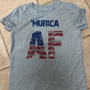 Gray 'Murica AF T-Shirt